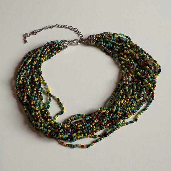 Multi Color Seed Bead Choker - Picture 4 of 4